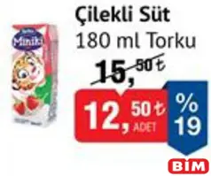 TORKU ÇİLEKLİ SÜT 180 ML fiyat ve kampanya bilgisi